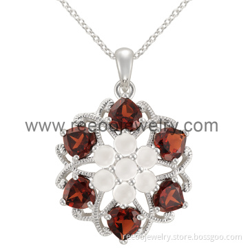 P008 Elegant Pendant Design Sterling Silver CZ Pendant Jewelry